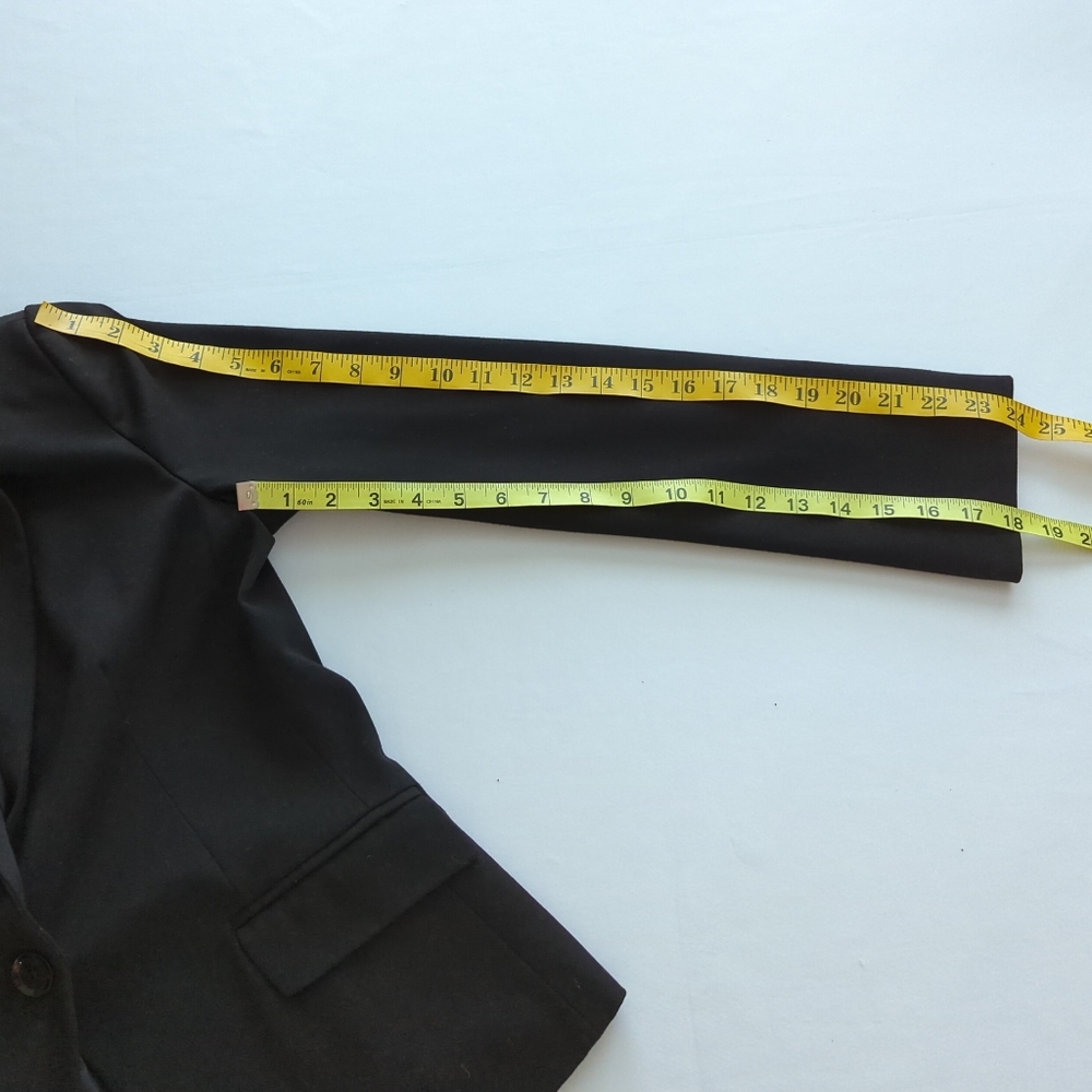 Express Black One Button Blazer Jacket Notched Co… - image 5